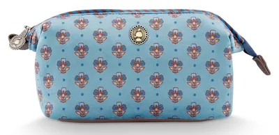 Image de Pip Studio trousse de toilette Cooper Cosmetic Purse Jaipur Flower Blue bleu clair