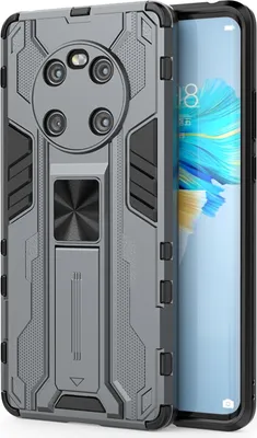 Produktbild von Huawei Mate 40 Hülle, Dual Layer PC TPU Bumper Stoßfest Ständer Schutzhülle für Huawei Mate 40 Grau