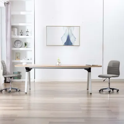 Produktbild von The Living Store Esszimmerstühle 2 Stk. Hellgrau Stoff