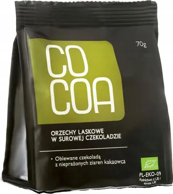 Image de Noisettes de cacao enrobées de chocolat cru70g