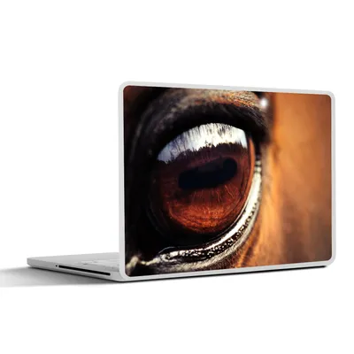 Produktbild von MuchoWow® Laptop Aufkleber Sticker Cover Auge - Pferd - Braun 40x30 cm - Laptop Dekoration - Selbstklebend