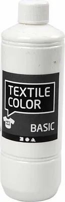 Zdjęcie produktu dla Farba do tekstyliów - biała, 500ml