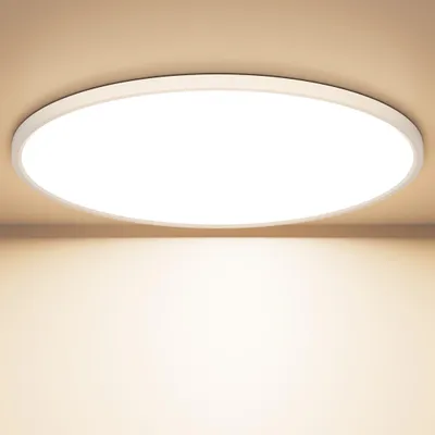 Produktbild von OUILA LED Deckenleuchte Flach Rund - Ø50CM Deckenlampe LED 48W 4000K 4800LM IP44 Wasserdichte Badezimmer Lampe, Küchenlampe Deckenleuchte Neutralweiß für Küche Bad Schlafzimmer Flur Keller