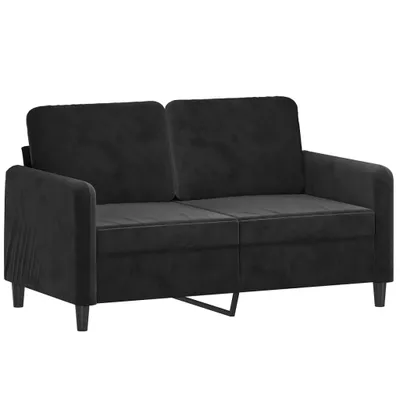 Produktbild von ZMH 2-tlg. Sofagarnitur mit Kissen Schwarz Samt