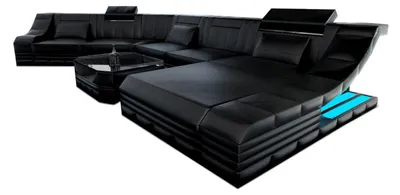 Produktbild von XXL Wohnlandschaft Turino CL-Form in Leder