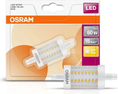 Produktbild von Osram Star Line, 7 W, 60 W, R7s, 806 lm, 15000 h, Warmweiß