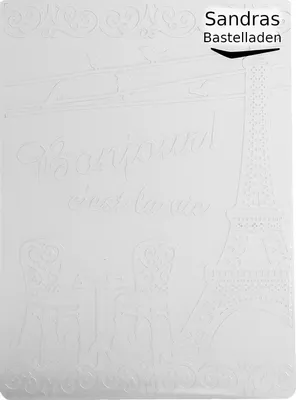Produktbild von Sandras Embossing-Prägefolder/ -schablone 10,8x15cm Frankreich Bistro