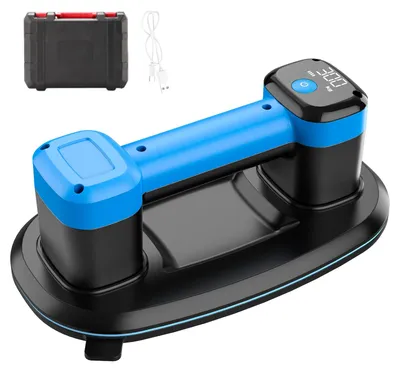 Produktbild von Elektrischer Vakuumheber mit Saugnapf - Hebewerkzeug für Fliesen und Glas - 300 kg - 3600 mAh - Intelligentes Display