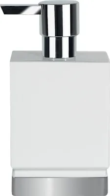 Produktbild von Spirella Seifenspender "Roma" Flüssigseifen-Spender Porzellan 300ml Weiß/Silber