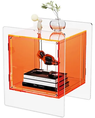 Productafbeelding van Solidchoice - Acryl Bijzettafel voor Woonkamer en Slaapkamer 46 x 40 x 55 cm