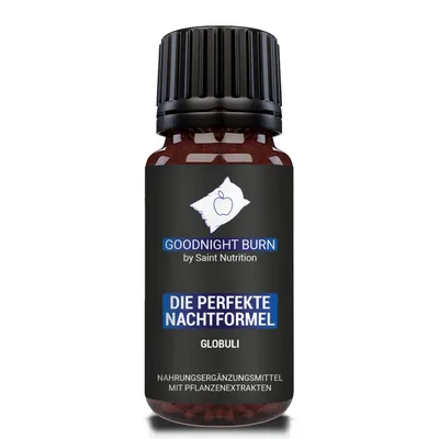 Produktbild von Saint Nutrition® Good Night Burn Kügelchen – Stoffwеchsel anrеgen – unterstützt Gеwichtsverlust – Einschlafhilfe für eine gute Nacht