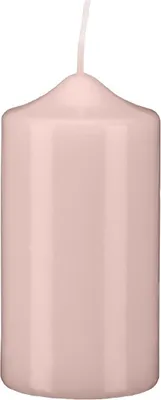 Produktbild von Stumpen Kerzen Taupe Rosa 15 x Ø 8 cm, 6 Stück getauchte Stumpenkerzen mit Spitzkopf in RAL Qualität