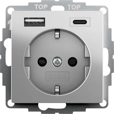 Produktbild von Gira SCHUKO SH USB-Spannungsv. 2459600