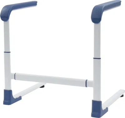 Zdjęcie produktu dla Podpórka z poręczą, regulowana wysokość, wytrzymuje obciążenie do 150 kg, niebieska