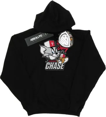 Produktbild von Tom And Jerry - "Cat & Mouse Chase" Kapuzenpullover für Herren BI19103 (L) (Schwarz)