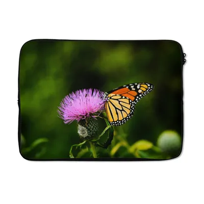 Produktbild von MuchoWow® Laptop Hülle 14 ZollBlumen - Schmetterling - Makro Laptoptasche - Laptoptasche - Stoßsicher - Schutzhaube