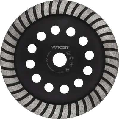 Produktbild von PRO Diamant Schleiftopf 180 mm Turbo Schleifteller für Beton Stein Estrich Topfscheibe