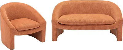 Produktbild von Sofa 2-Sitzer & Sessel - Stoff - Terracotta - OSSANA