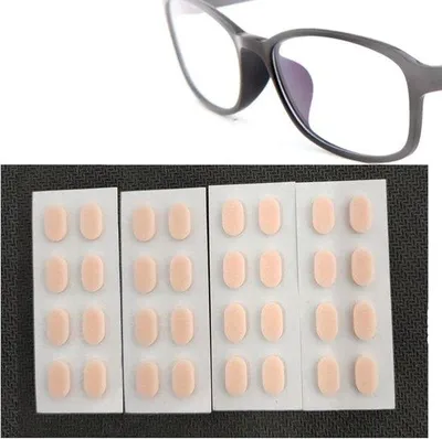 Produktbild von 16 Paare Neuspads aus weichem Schaum Antislip für Brillen selbstklebend Antislip-Brillen Neuspads Dicke 1 mm für Brille bei Sehschwäche Lesesehen Sonnenbrille (Beige)