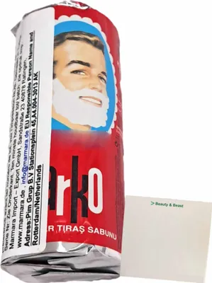 Produktbild von Arko Rasierseife Kremli Berber Tiras Sabunu (75g Packung) + usy Block