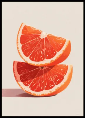 Produktbild von Poster 50x70cm Orangen Retro Vintage für das Wohnzimmer