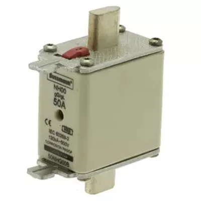 Immagine prodotto di Fusibile Eaton 50NHG00B NH con indicatore meccanico Fusibile dimensione = 00 50 A 500 V 3 pz