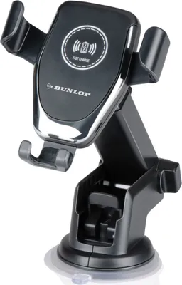 Produktbild von Dunlop Telefonhalter mit kabelloser Aufladung 10W Qi-Technologie Schwarz