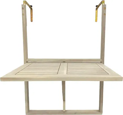 Produktbild von Balkonhängetisch Balkontisch Hängetisch Klapptisch Balkon Tisch Weiß Klappbar