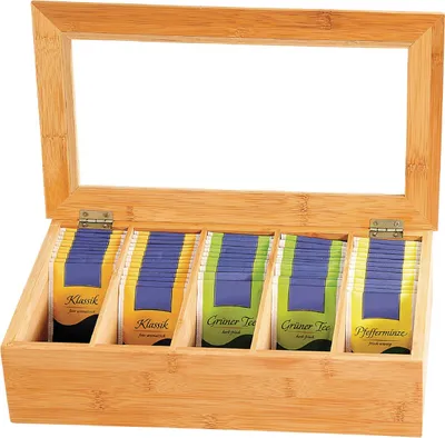 Produktbild von KesperTeebox mit 5 Fächern Bambus, 58900