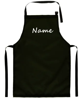 Produktbild von Personalisierter Kinderschürze Jugend Malschürze Kunstkittel Kochschürze Apron Teenageralter Werkschürze mit einem motiv Schwarz mit Text [074]