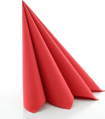 Produktbild von Sovie HORECA Serviette in Rot aus Linclass® Airlaid 40 x 40 cm, 50 Stück