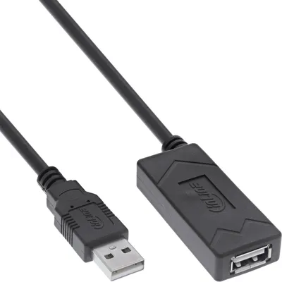 Zdjęcie produktu dla InLine 34616A, 7,5 m, USB A, USB A, USB 2.0, 0,48 Gbit/s, Czarny
