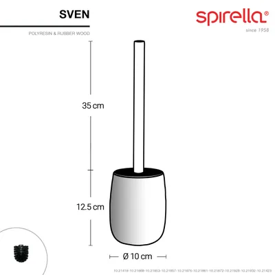 Immagine prodotto di Spirella - Spazzolino per WC Sven in resina, 10 x 35 cm, per una pulizia efficace, design moderno ed elegante, facile da pulire, robusto e affidabile, color zafferano