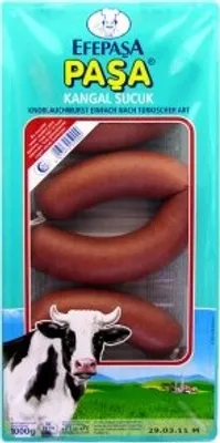 Produktbild von Efepasa Knoblauchwurst Scharf - 1000g - Kangal Sucuk - 100% Rindfleisch - Halal