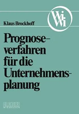 Obrázek produktu pro Prognoseverfahren für die Unternehmensplanung