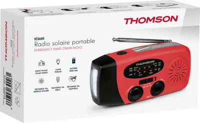 Produktbild von Thomson Notfallradio RT260R Solar Taschenlampe Powerbank rot TH390261