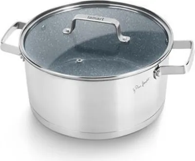 Zdjęcie produktu dla Lamart garnek ze stali nierdzewnej 24cm STONESS LT1104