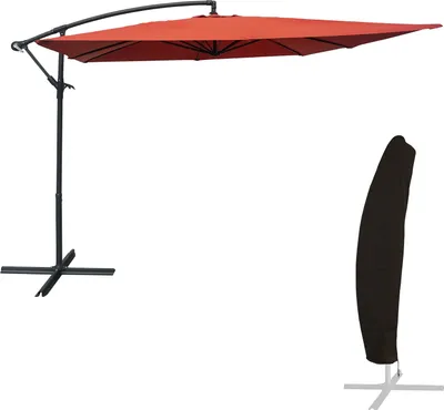 Produktbild von Freistehender Sonnenschirm MOLOKAI quadratisch 2,7x2,7m terracotta + Hülle