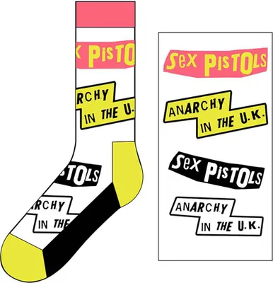 Produktbild von Pistols Anarchy in the UK White 40-45 Socken