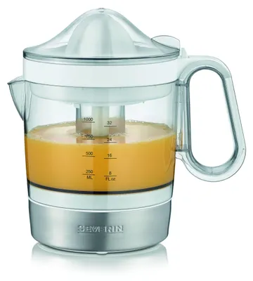 Immagine prodotto di SEVERIN Spremiagrumi 85W 2 coni pressa 1 litro R/L barile acciaio inox bianco CP 3535