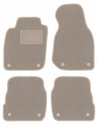 Produktbild von Velours-Fußmatten für Audi A6 C5 1997-2005 (Avant/Kombi/Limousine) – 4-tlg, Beige, passgenau – Wielganizator LUX