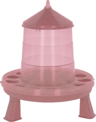 Produktbild von KERBL Futterautomat für 4,8L / 4kg  mit Füßen, RoséTransparenter Kunststoff