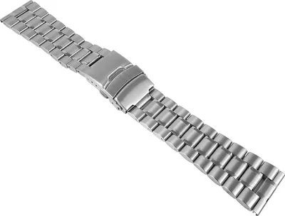 Produktbild von Herzog > Uhrenarmband 24mm > Edelstahl massiv silberfarben