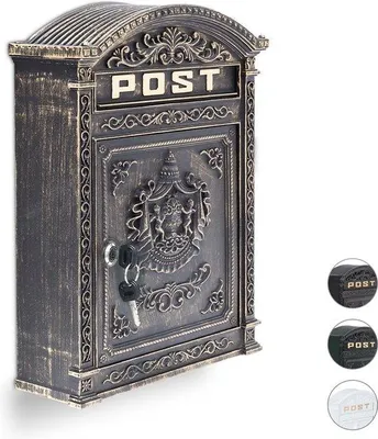 Produktbild von Famanu Briefkasten Antik - Wandmontage mit Schloss - 44,5 x 31 x 9,5 cm