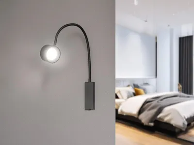 Produktbild von FHL Magnetic LED Wandspot flex 1,5W dimmbar Akku CCT einstellbare Lichtfarbe sandschwarz 830063