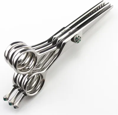 Immagine prodotto di Forbici professionali 3 in 1 in acciaio 440C, 5,5 pollici – forbici per tagliare, sfoltire e modellare i capelli
