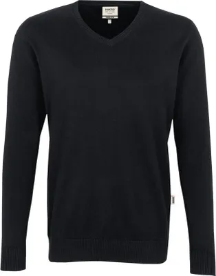 Produktbild von HAKRO V-Pullover Premium-Baumwolle 143, schwarz, M