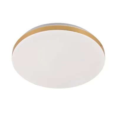 Immagine prodotto di Plafone LED rotondo bianco-oro 18W, luce bianca neutra 1530 lm, metallo, dimensioni: 6,5 x 33 x 33 cm, IP20, Light Prestige