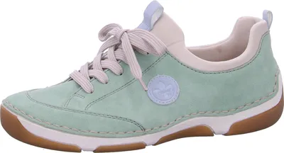 Produktbild von Rieker Damen Slipper Pastellfarben Gummizug sportlich 55950, Größe:38 EU, Farbe:Grün