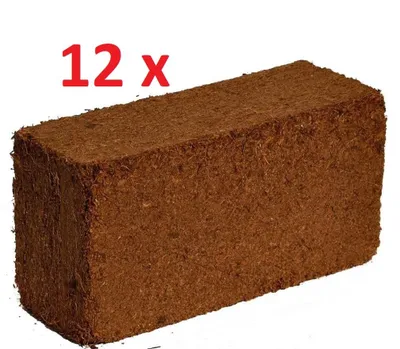Produktbild von 12 x Humusziegel, Palmenerde, Anzuchterde Quellerde Kokoshumus ergibt ca. 120 L